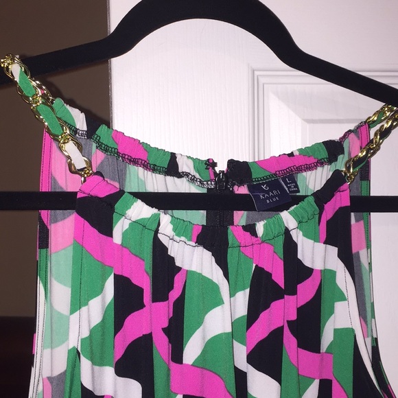 Beautiful Kaari Blue dress (Pink, Green, Black & White) - Picture 3 of 3